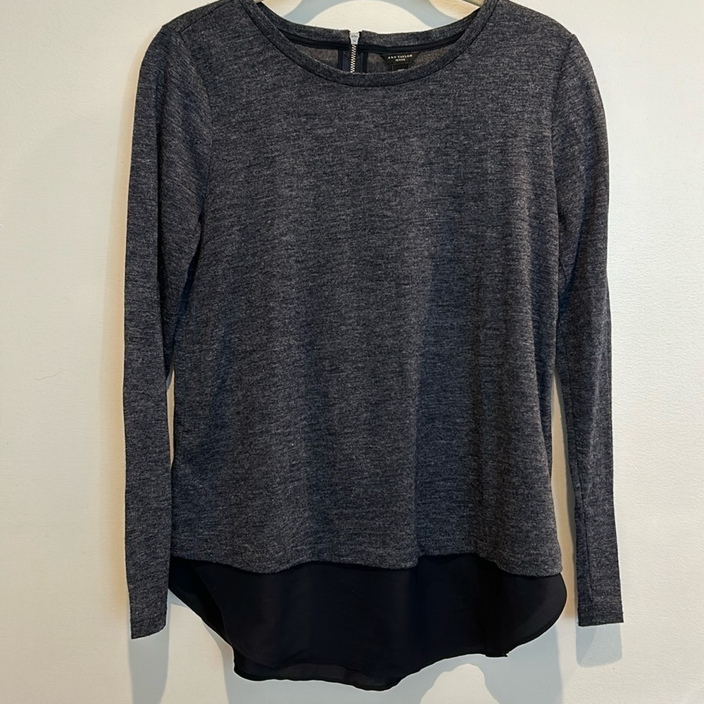 Ann Taylor Blue Petite Top Size S